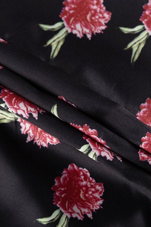 Brianna Baskılı Kalpli Midi Elbise