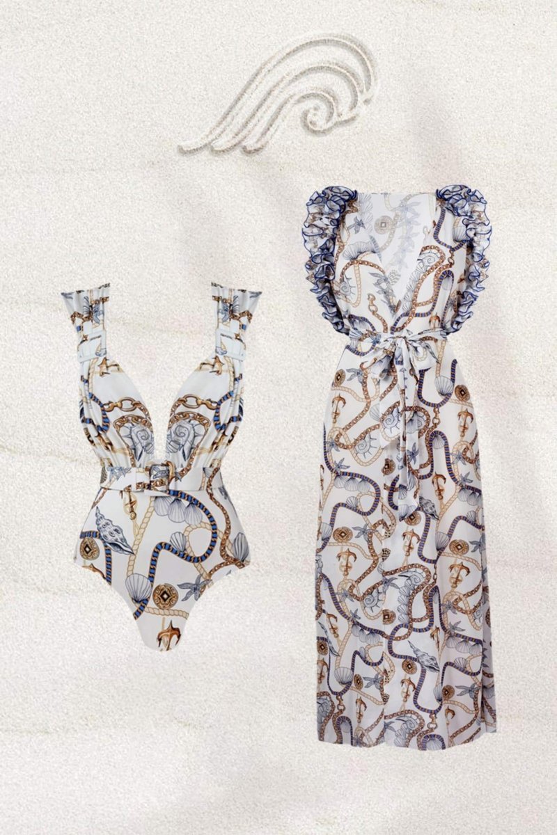 Britney Ocean Baskılı İki Parçalı Yüzme Seti