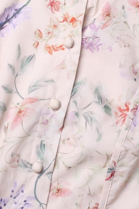 Caitlin Baskılı Kuşaklı Midi Elbise