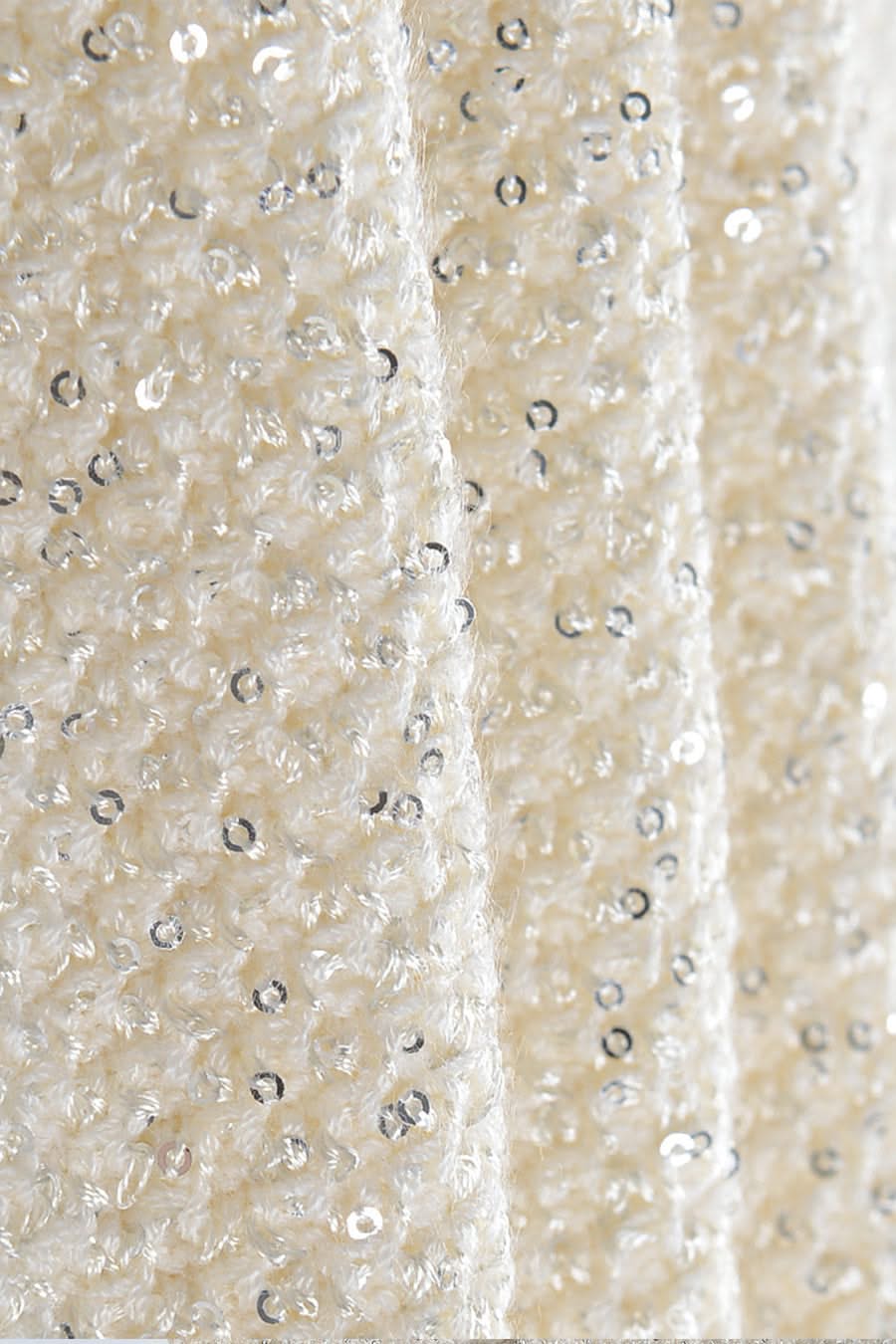 Örgü Dokulu Elbise - Fildişi