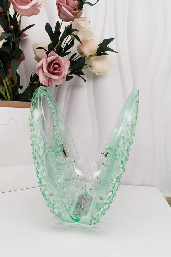 Elmas Süslü Akrilik El Çantası