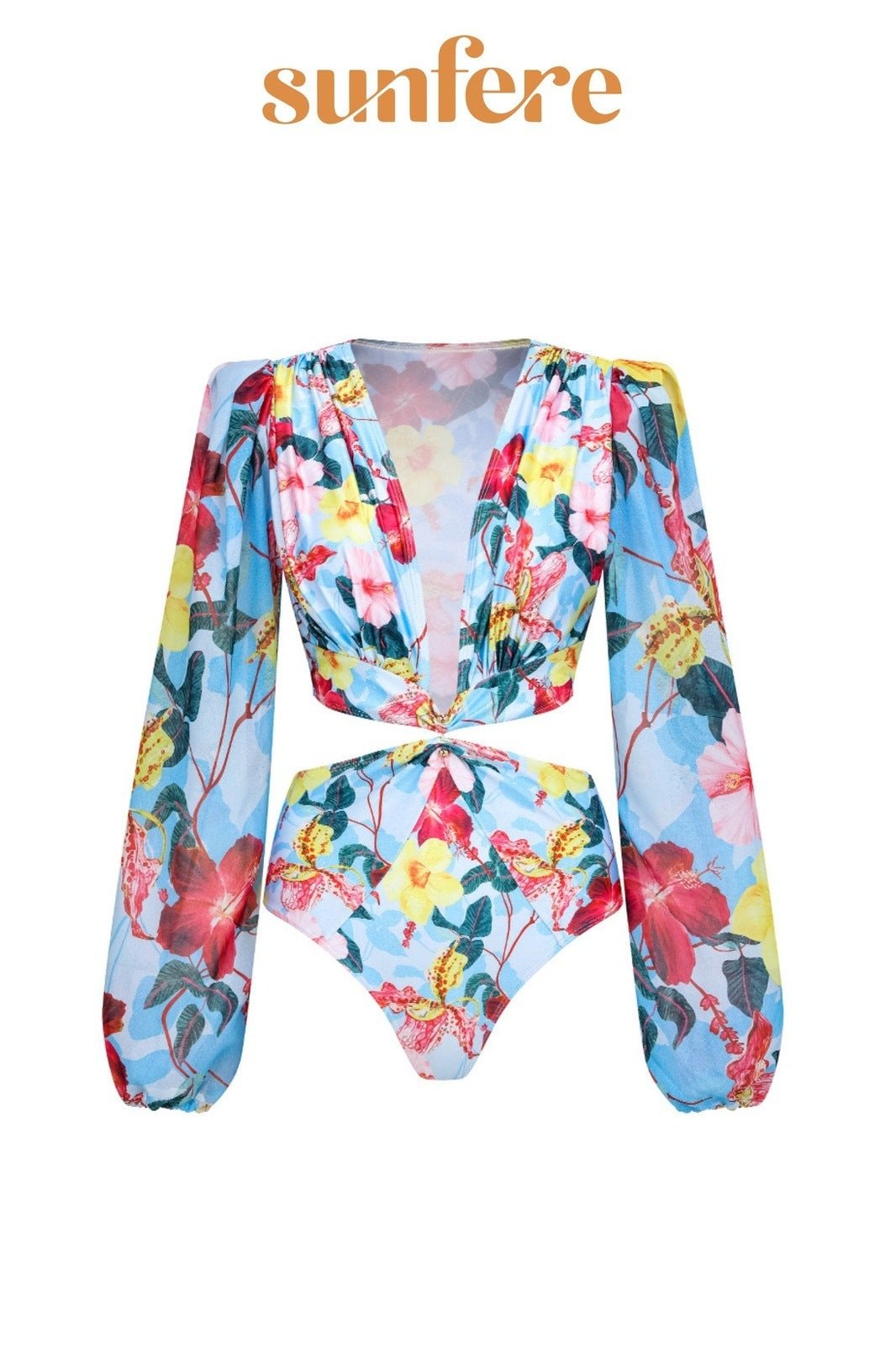 Dulcie Baskılı Fırfırlı İki Parçalı Yüzme Seti