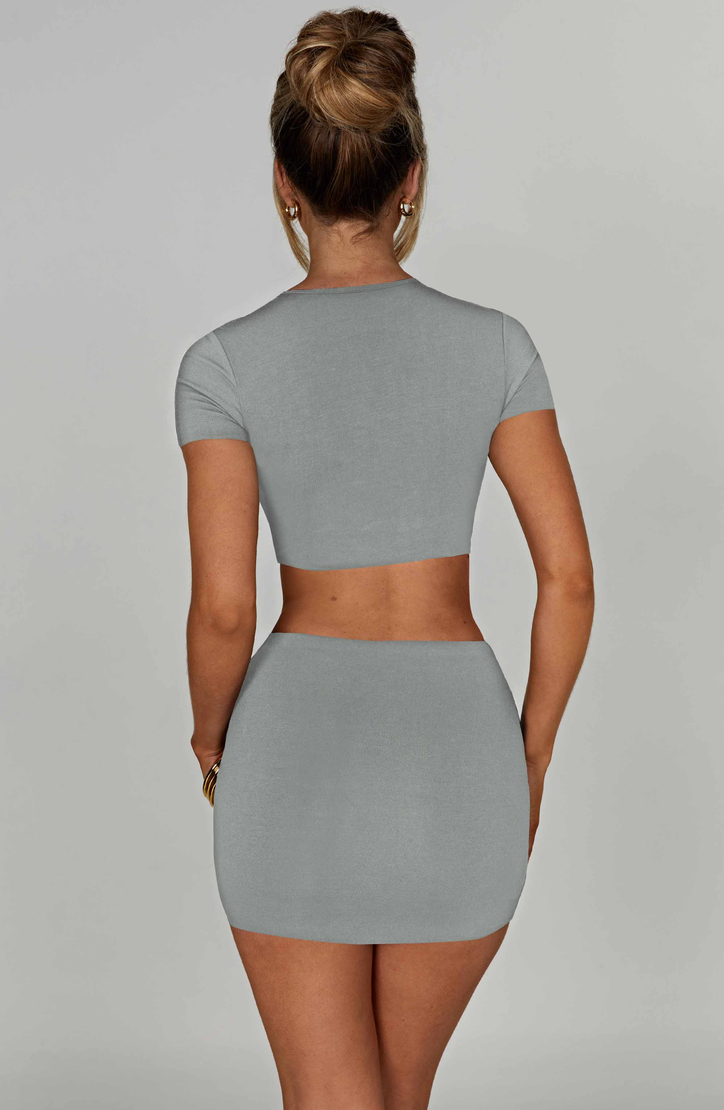 Kısa Kollu Crop Top – Mint Yeşili