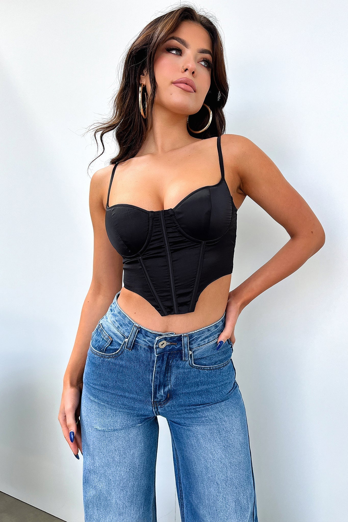 Fauna Corset Top - Siyah