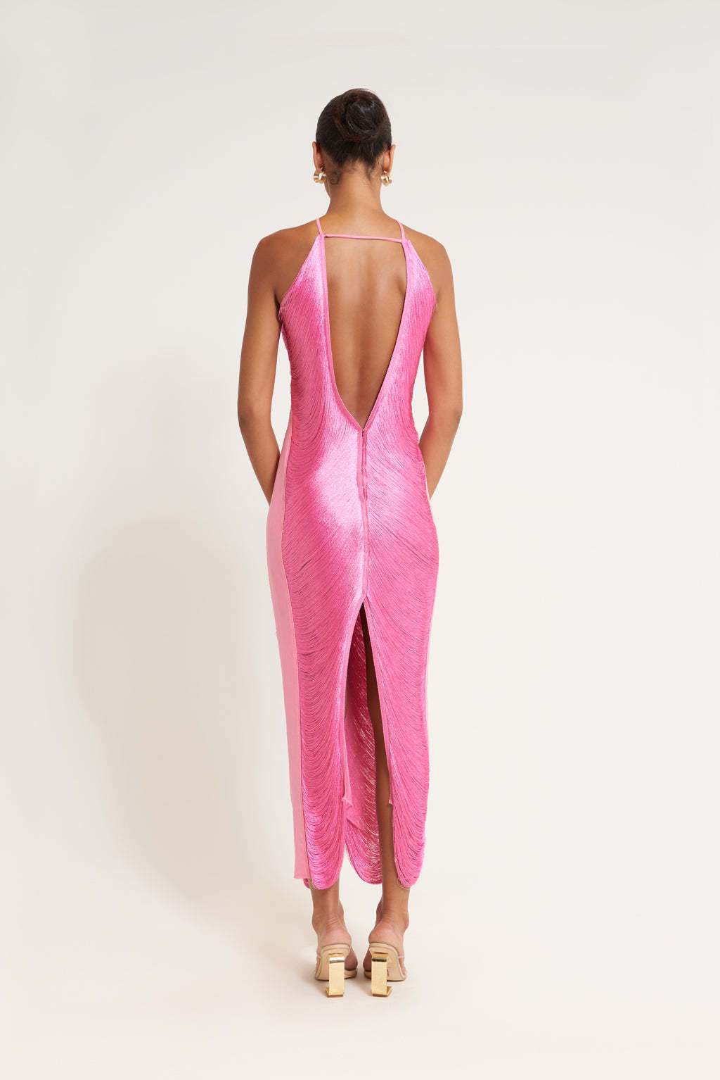 Felicia Boyundan Bağlamalı Püskül Midi Elbise