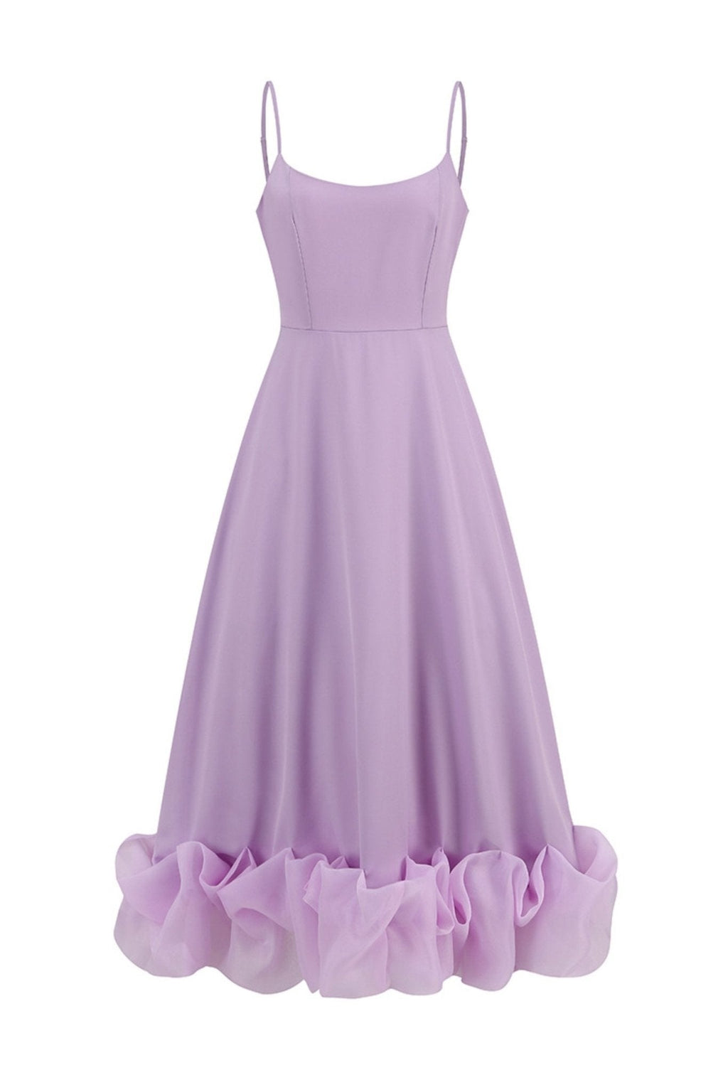 Gloria Fırfırlı A Kesim Slip Midi Elbise