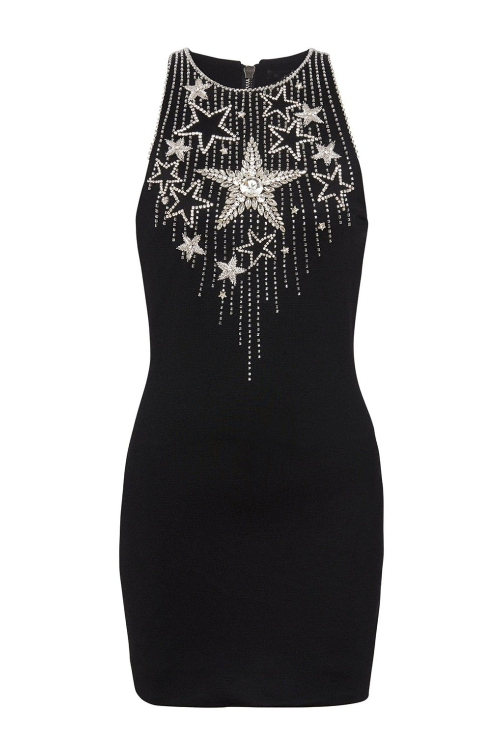 Hilary Yıldız İşlemeli Pırlanta Mini Elbise