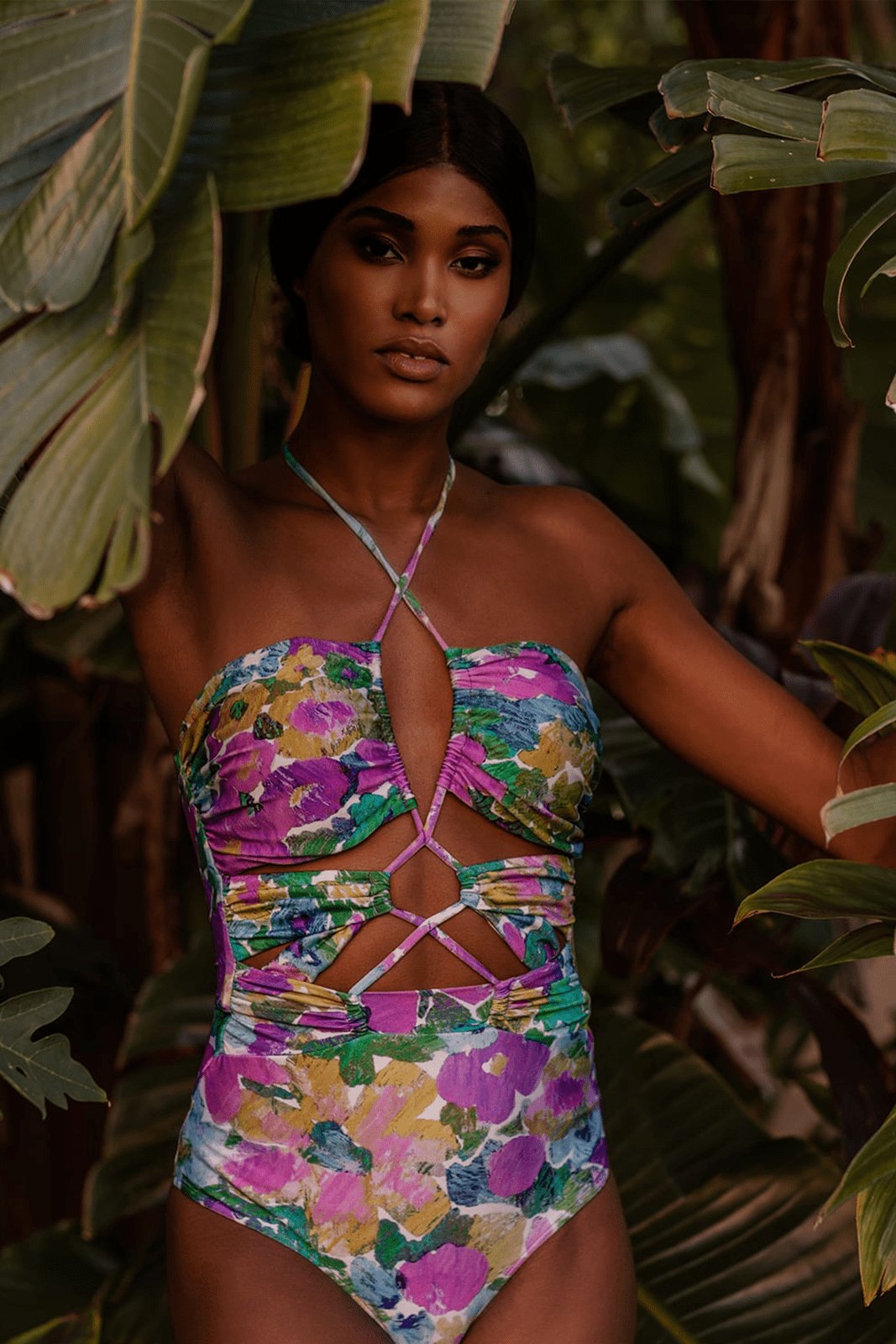 Hilda Baskılı İki Parça Yüzme Seti