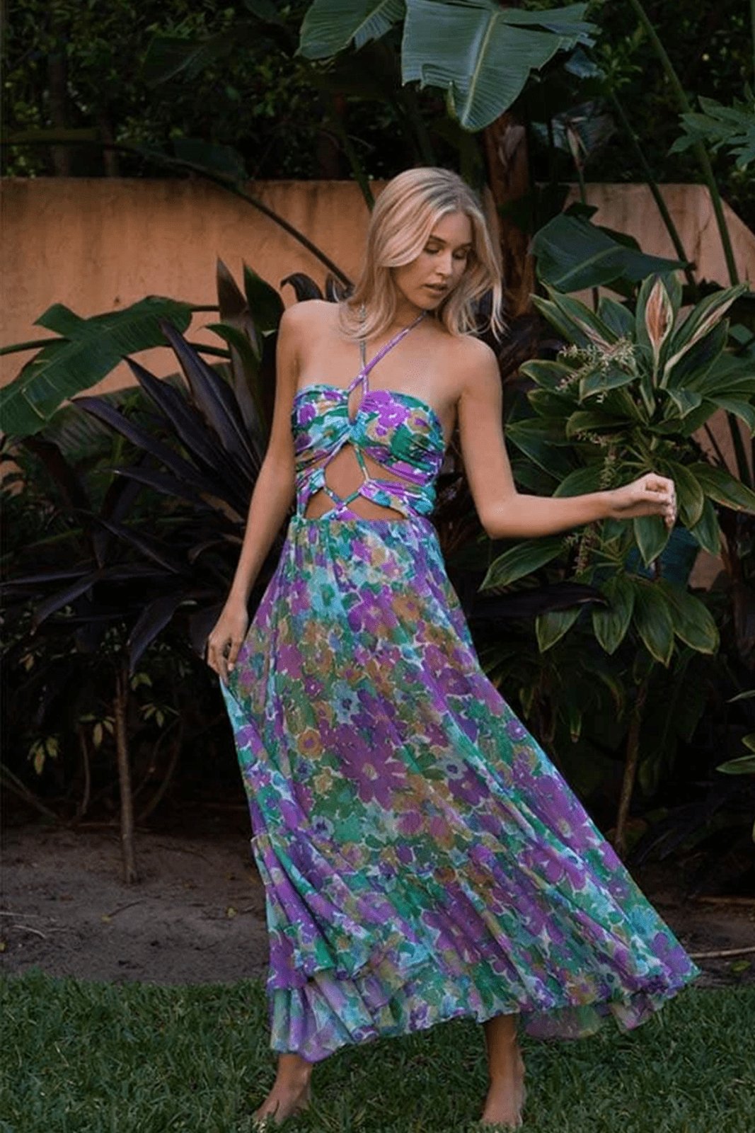 Hilda Baskılı İki Parça Yüzme Seti