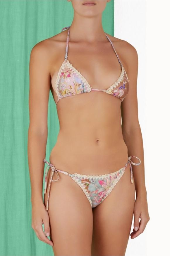 Izabella Baskılı Üçlü Bikini Takımı