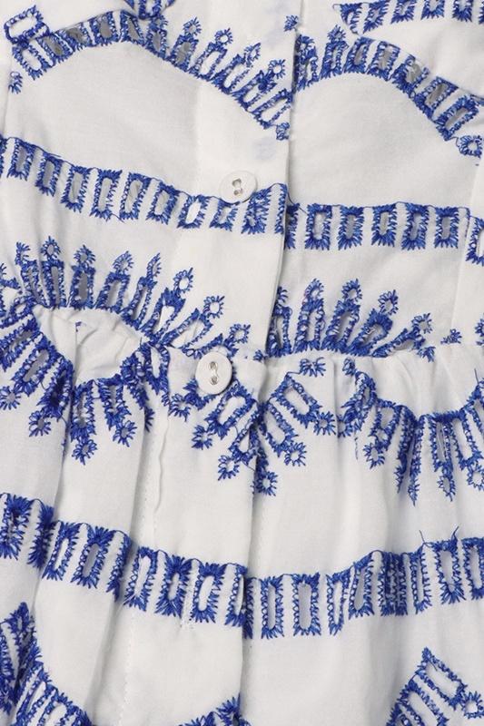 Janice İşlemeli Puf Kol Mini Elbise