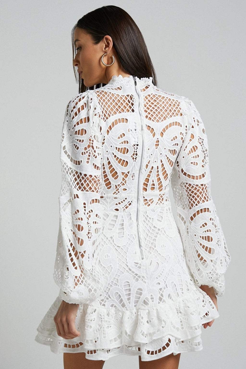 Jodie Dantel Fırfırlı Katlı Mini Elbise