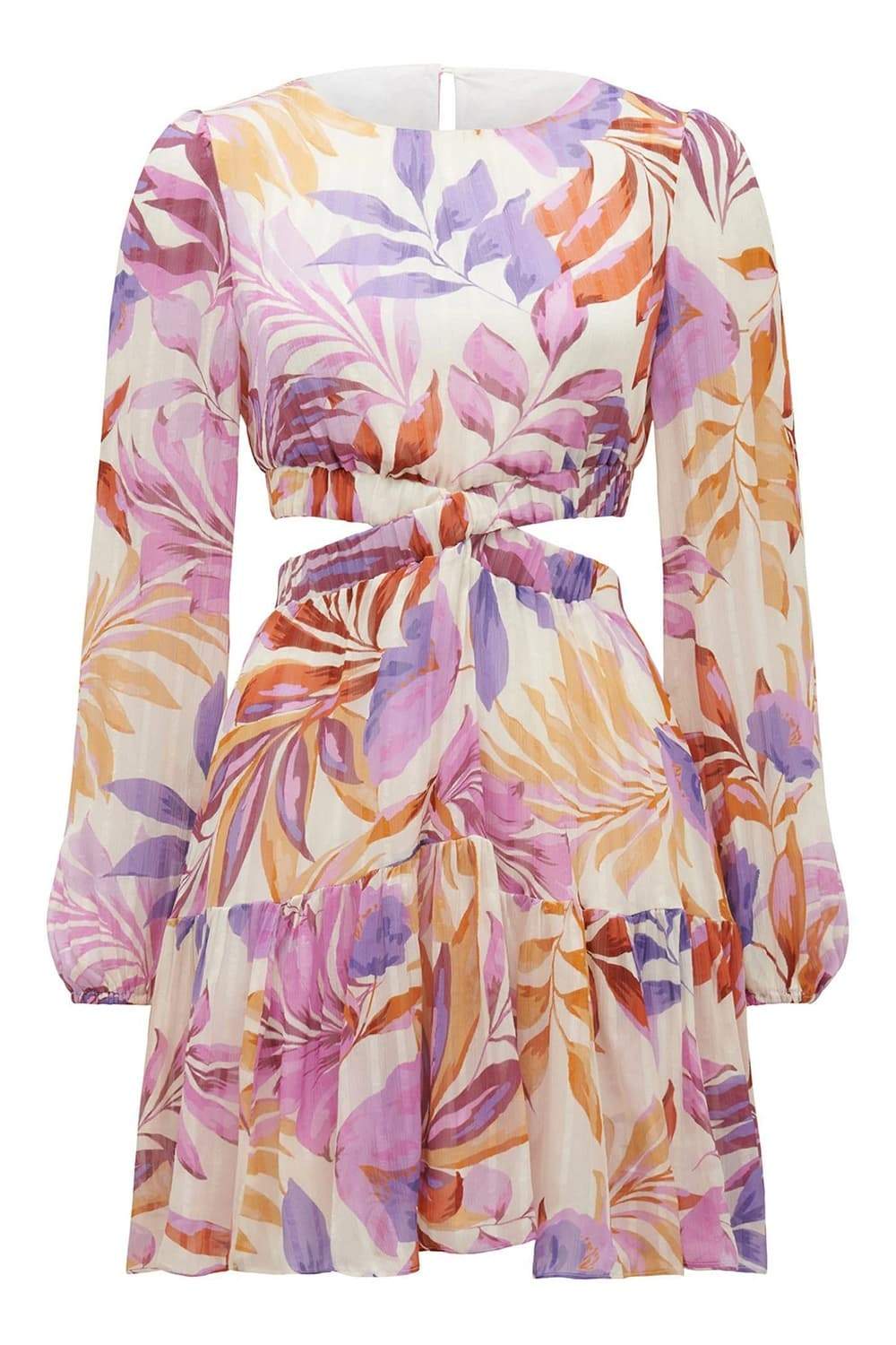 Cecilia Baskılı Cut-Out Mini Elbise