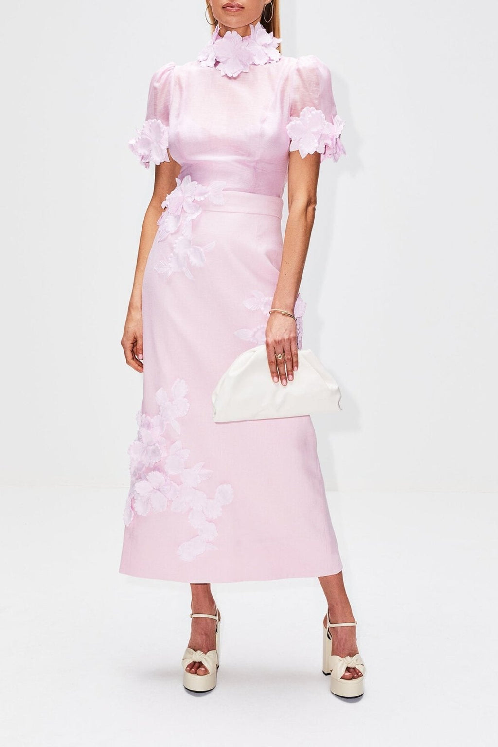 Evelyn Çiçek İşlemeli Elbise Takımı