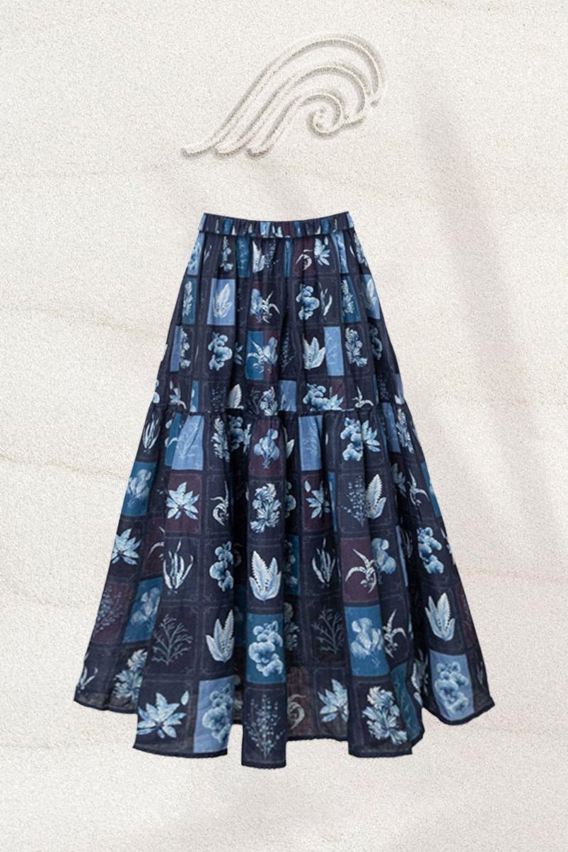 Kara Yosun Baskılı Üç Parça Yüzme Seti