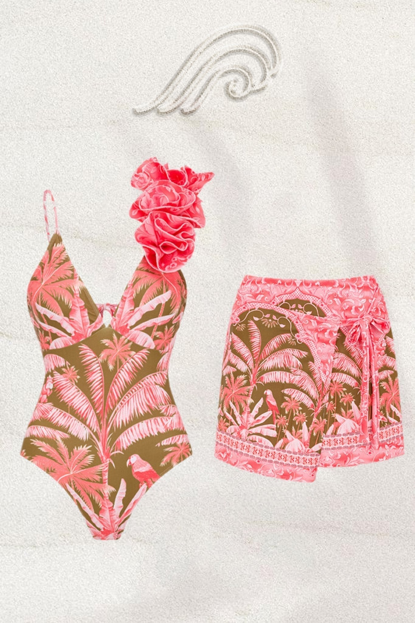 Karena Tropikal Baskılı İkili Yüzme Seti