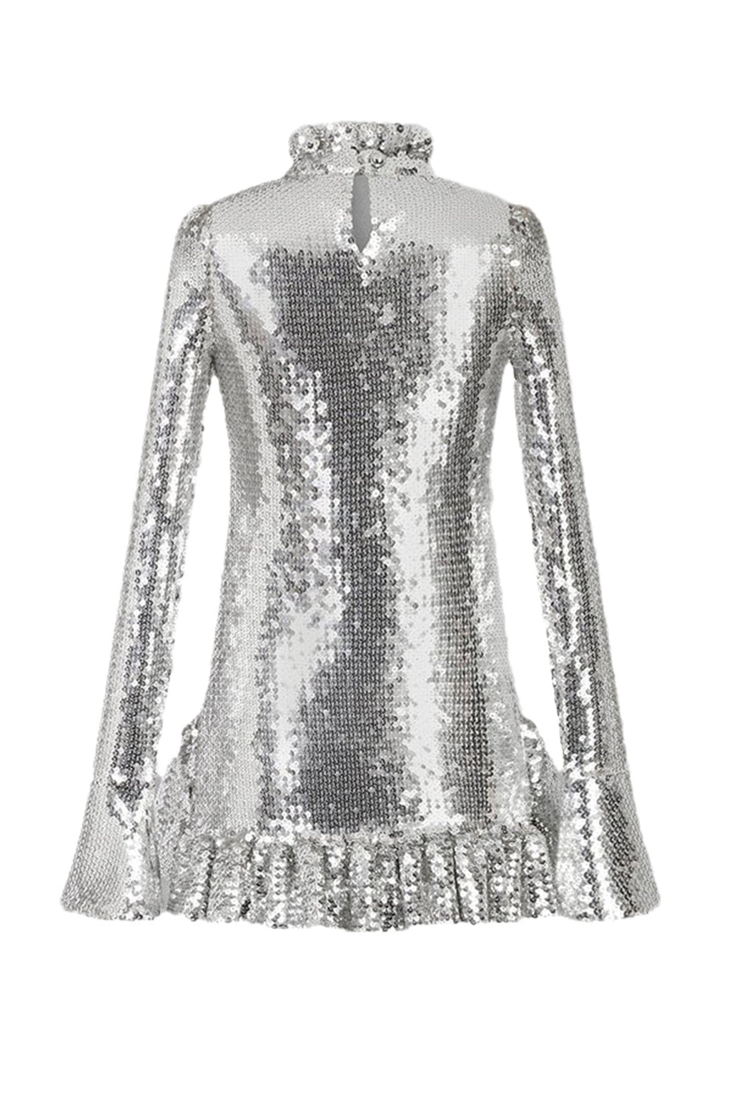 Kristin Fırfırlı Payetler Mini Elbise