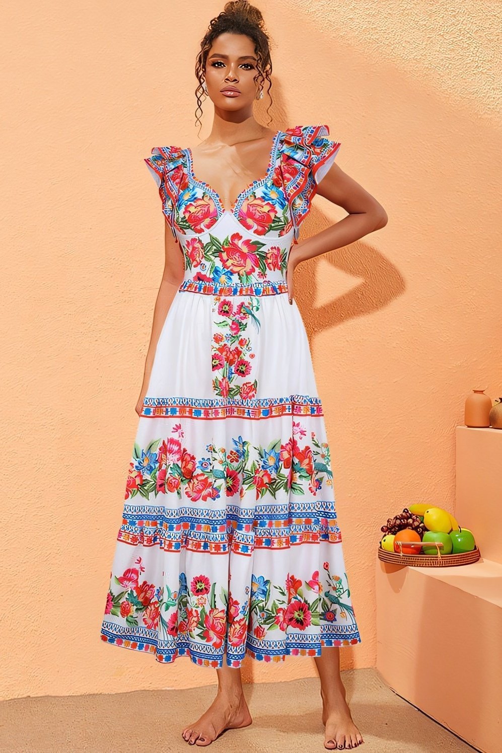 Livia Vintage Çiçek Baskılı İkili Yüzme Takımı