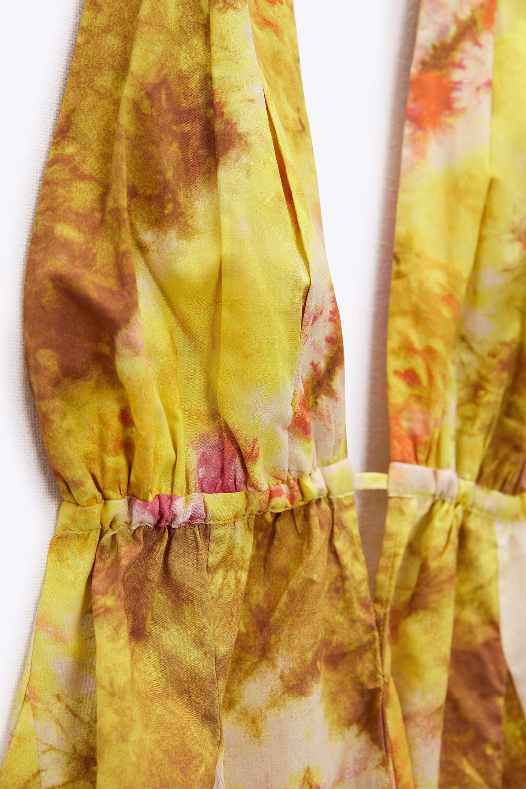 Mabel Baskılı Boyundan Bağlamalı Flare Mini Elbise