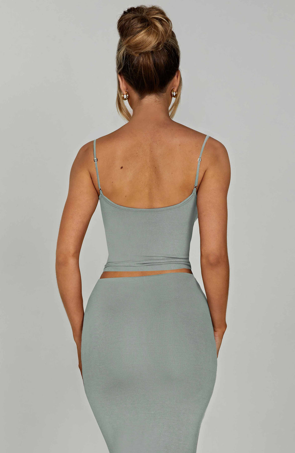 İnce Askılı Fit Kesim Crop Top – Mint Yeşili