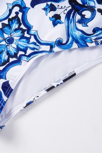 Martha Baskılı Büzgülü İkili Yüzme Takımı