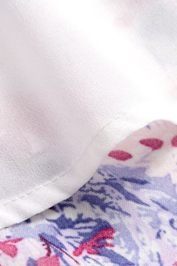 Novia Baskılı Flare Midi Elbise