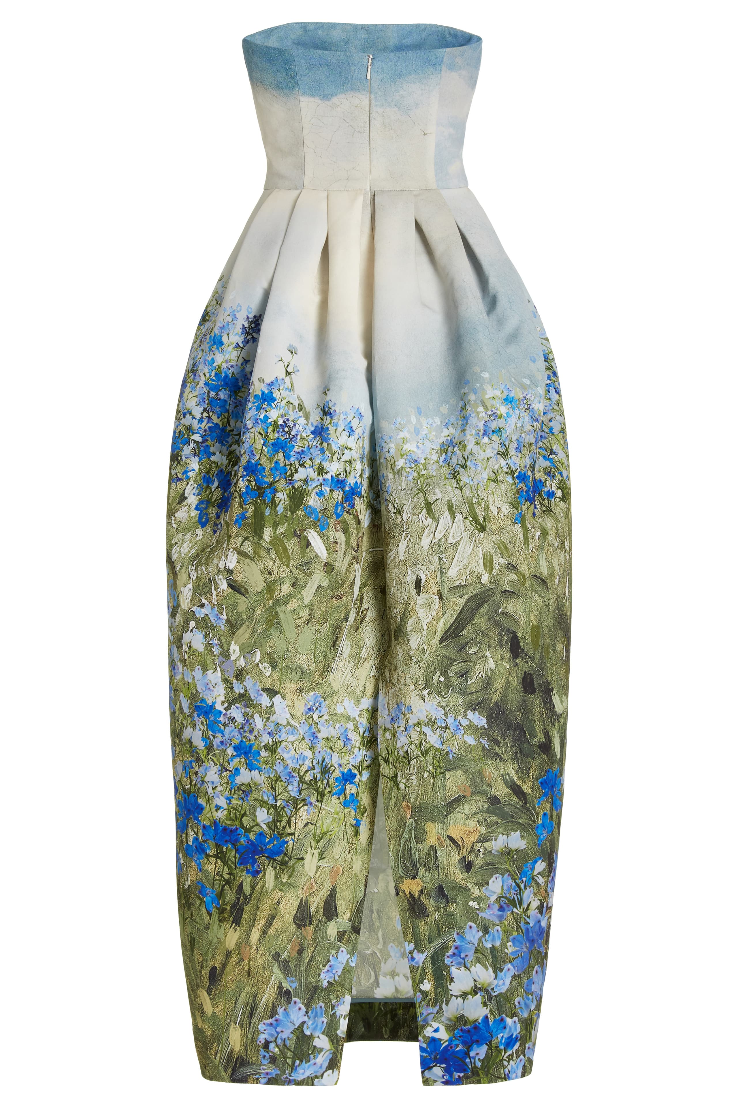 Jodie Baskılı Straplez Midi Elbise