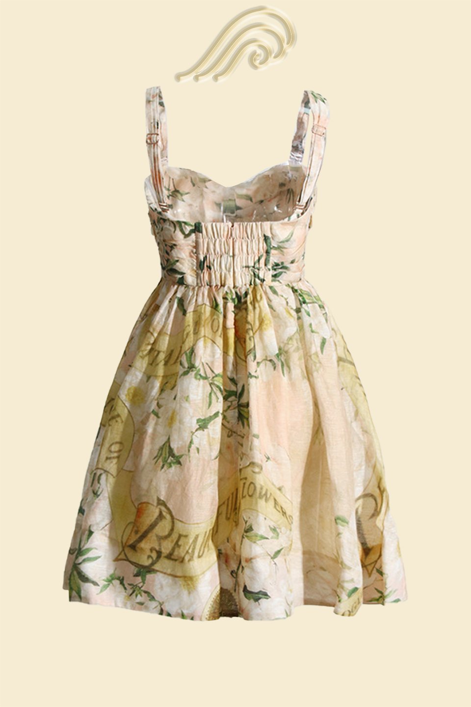 Eula Baskılı Çiçek Desenli Mini Elbise