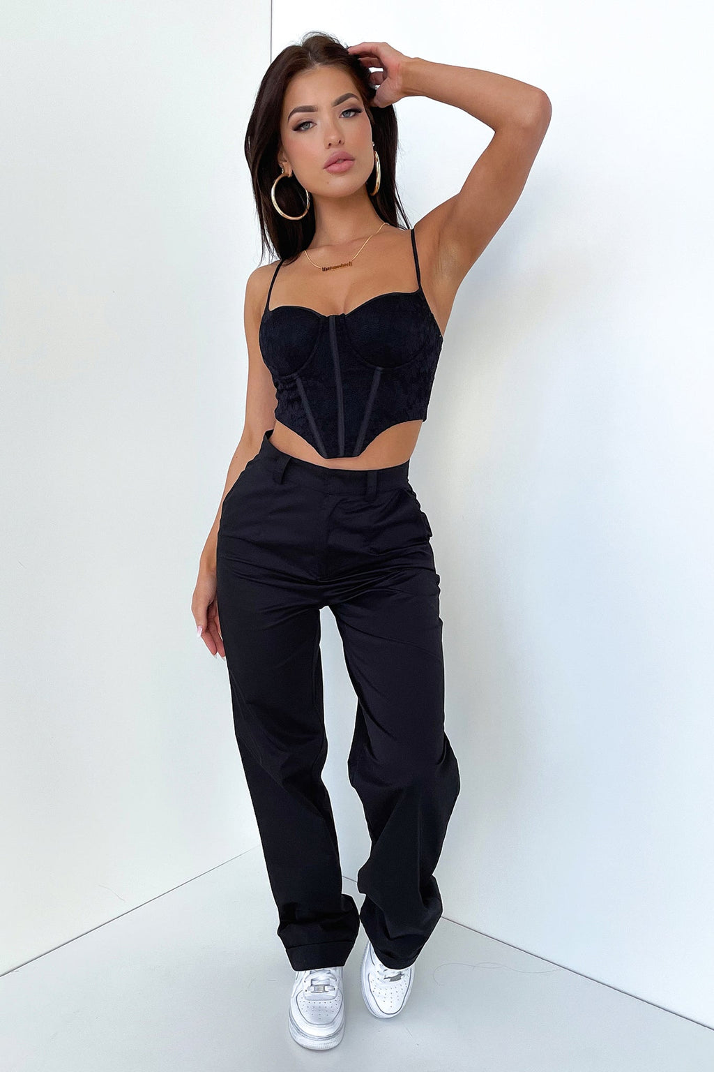 Marko Lace Corset - Siyah