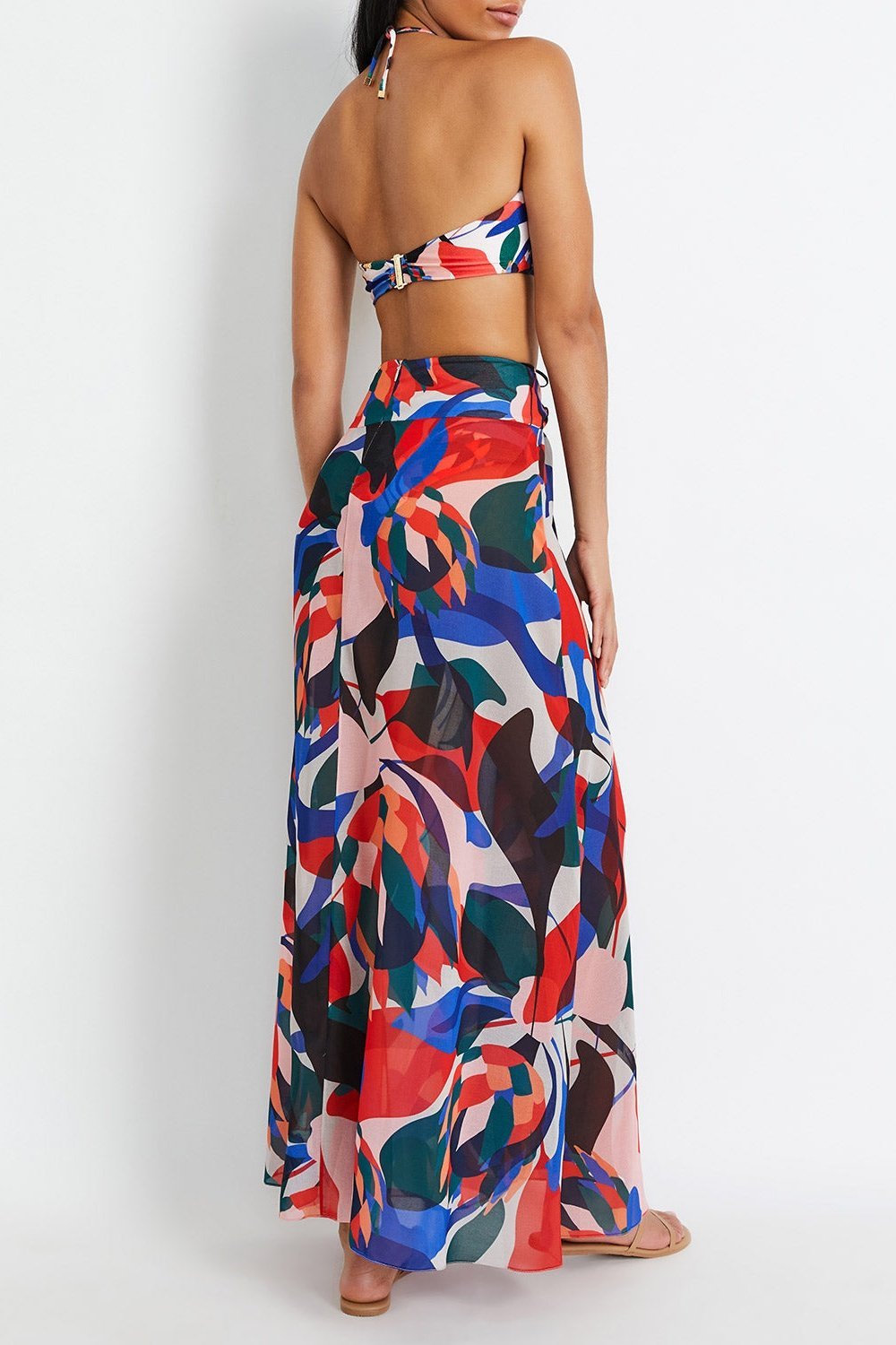 Sarah Boyundan Bağlamalı Üç Parçalı Yüzme Seti