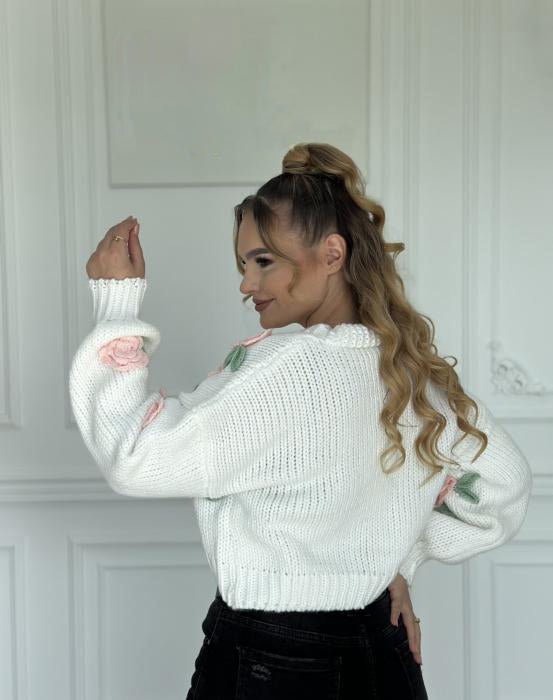 Selena Rose Örgü Kazak Hırka