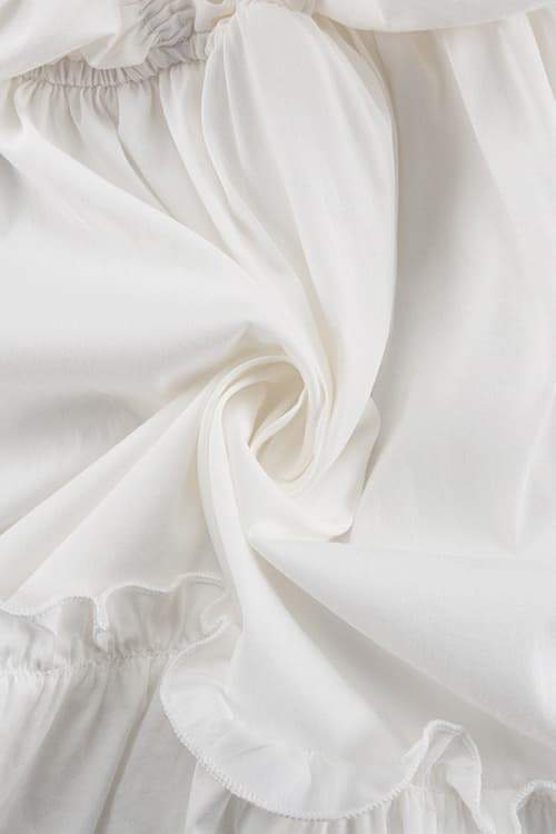 Sharon V Yaka Fırfırlı Mini Elbise