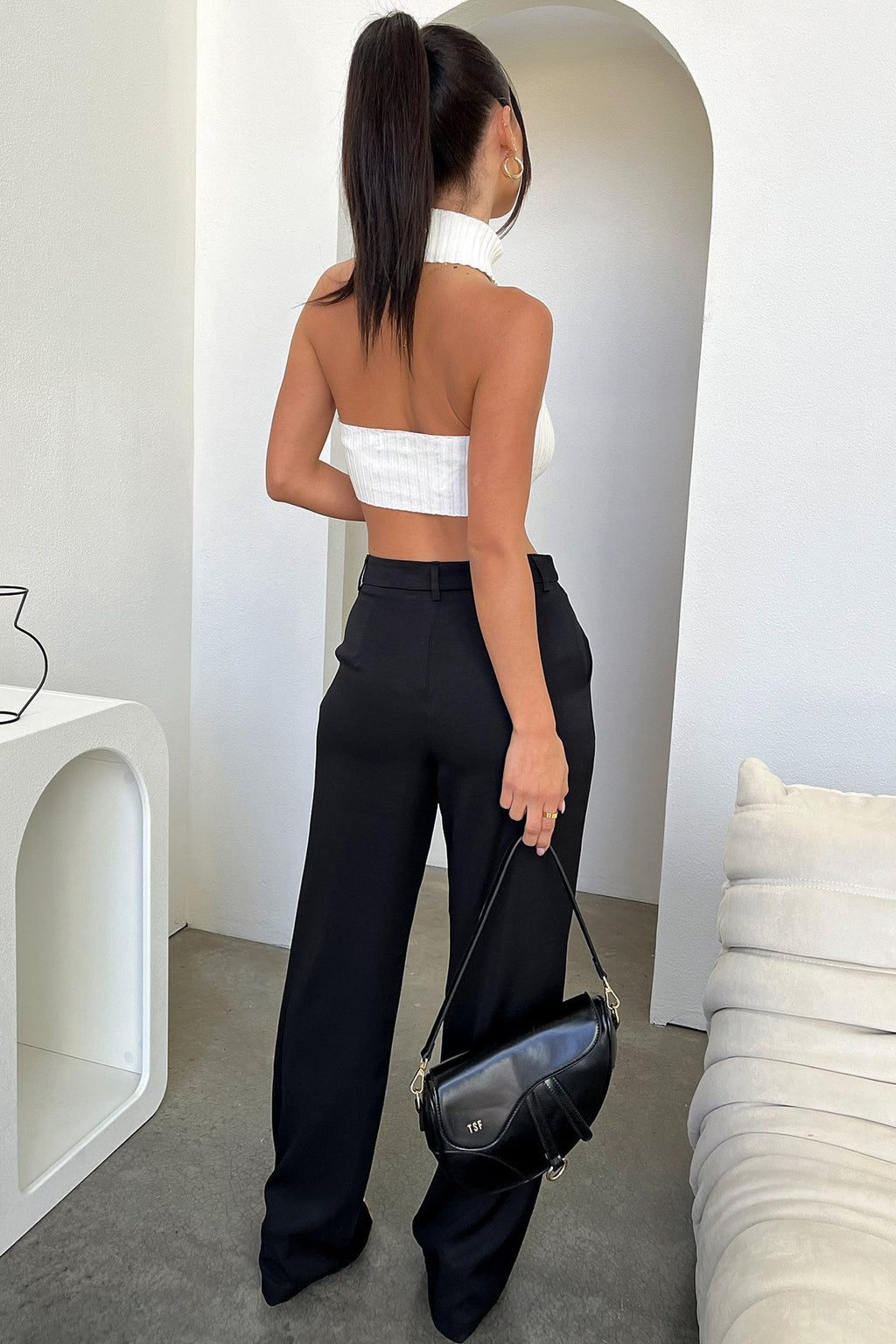 Sylvie Knit Crop - Beyaz