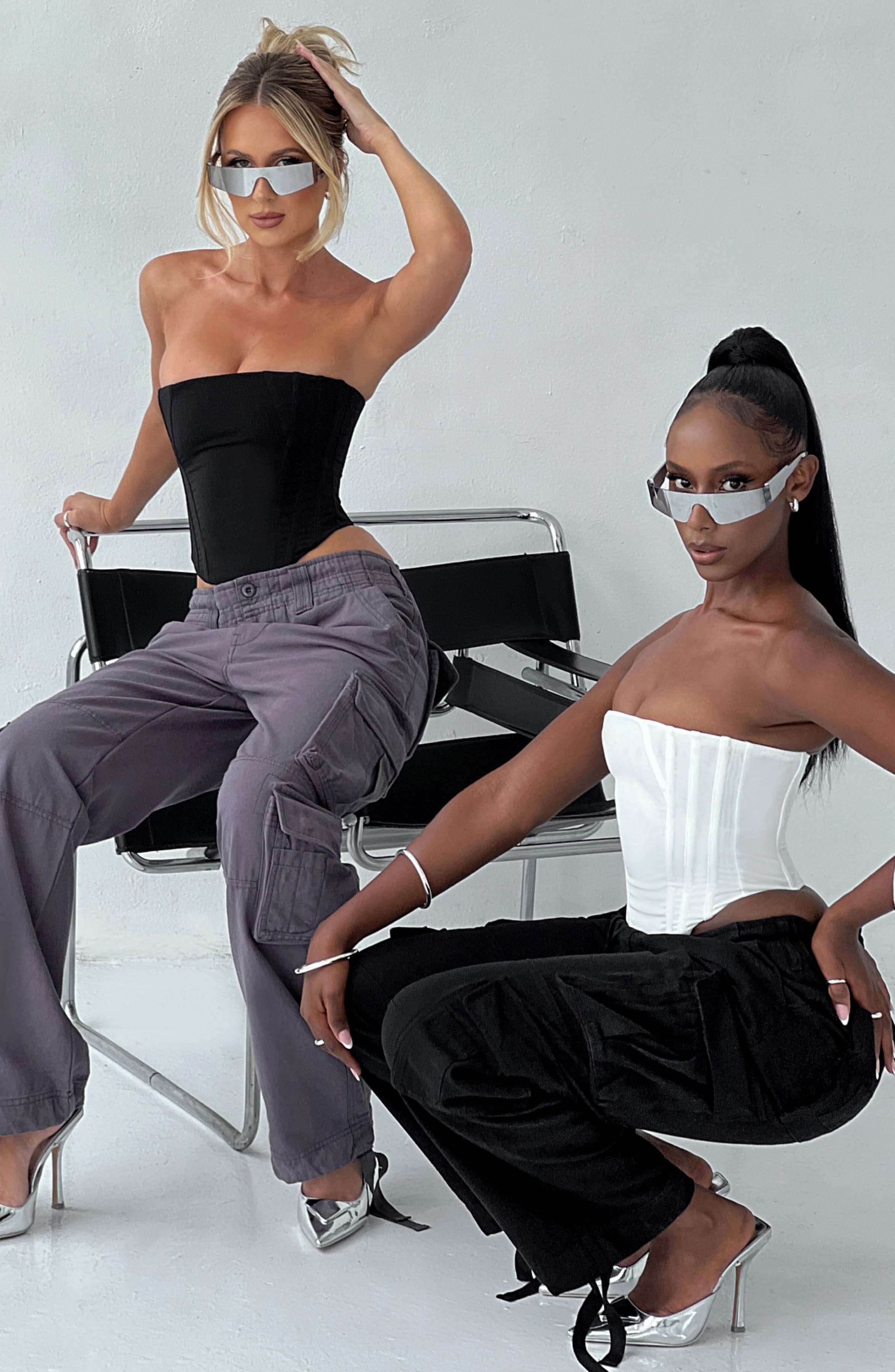 Bol Kesim Çok Cepli Kargo Pantolon – Gri