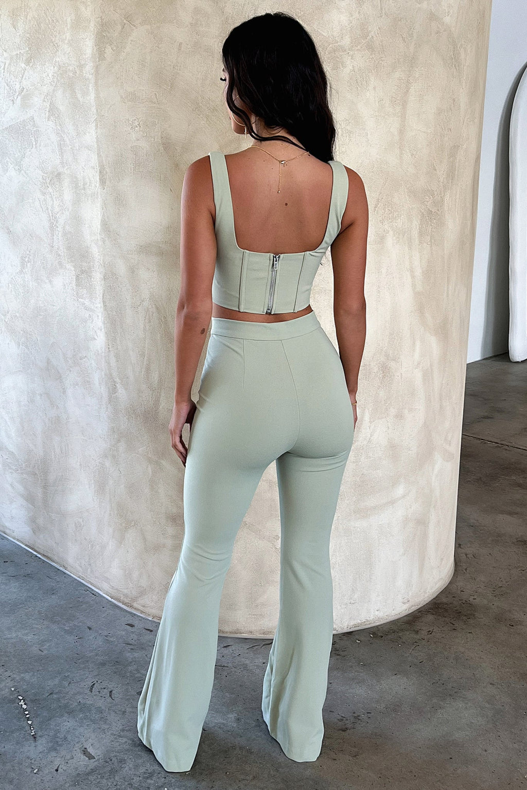 Token Corset Top - Adaçayı