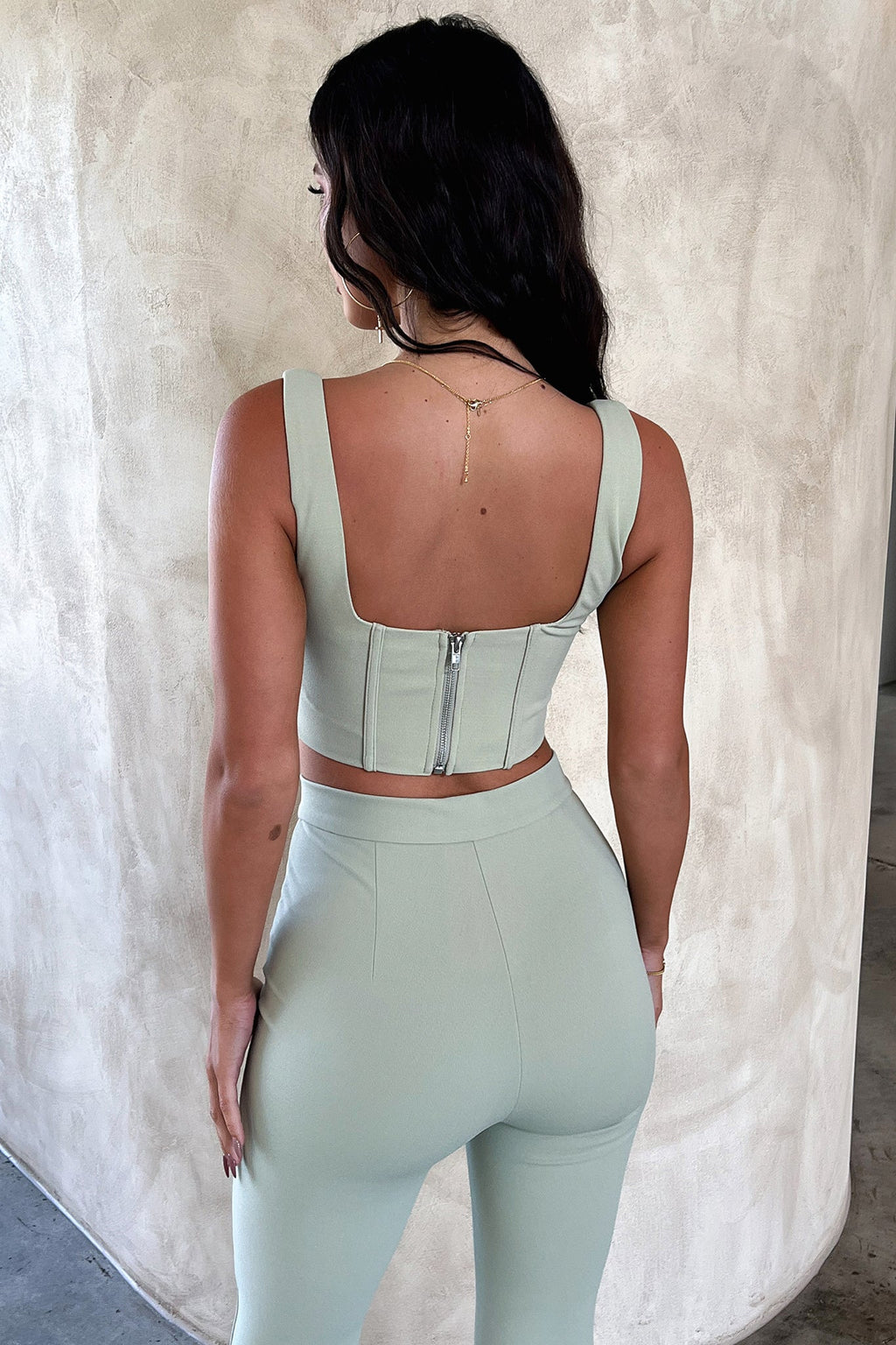 Token Corset Top - Adaçayı