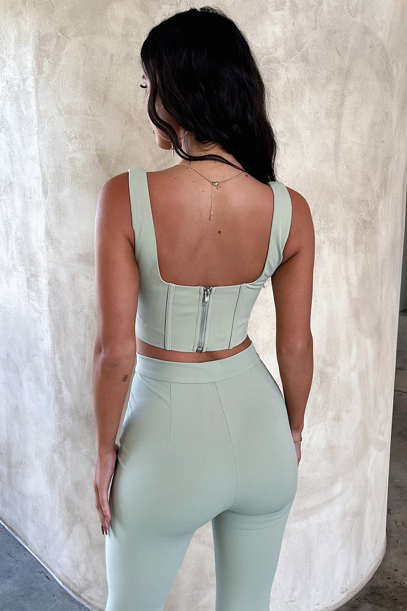 Token Corset Top - Adaçayı