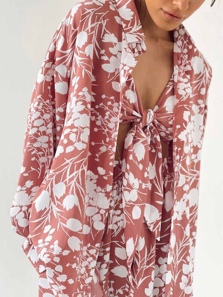 Trivia Baskılı Üç Parça Salon Takımı