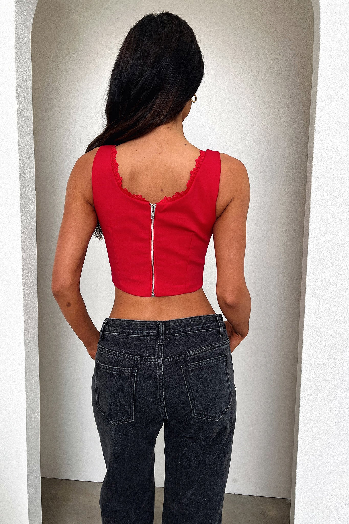 Varia Crop - Kırmızı