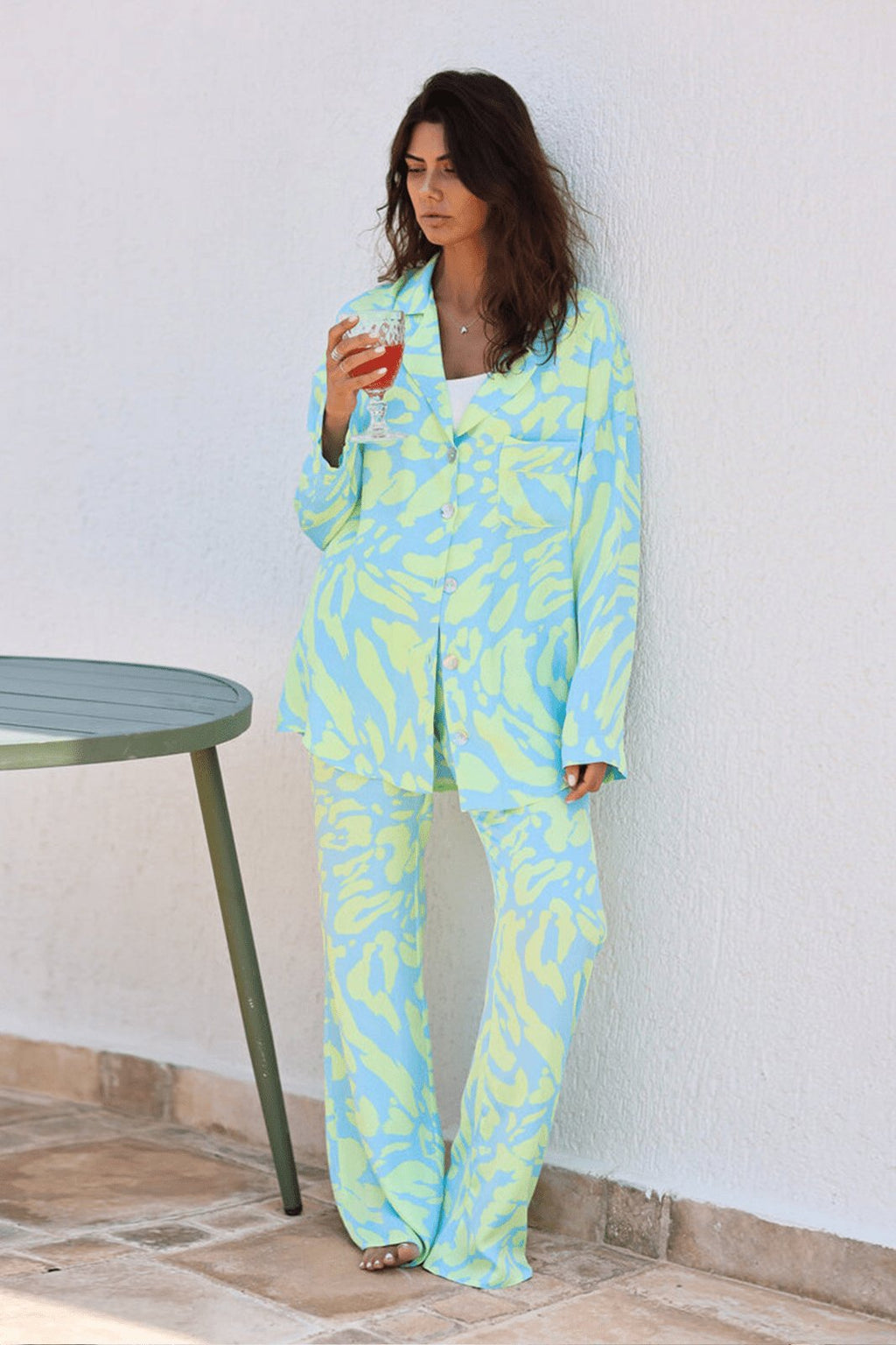 Dalgalı Baskılı Lounge Takımı